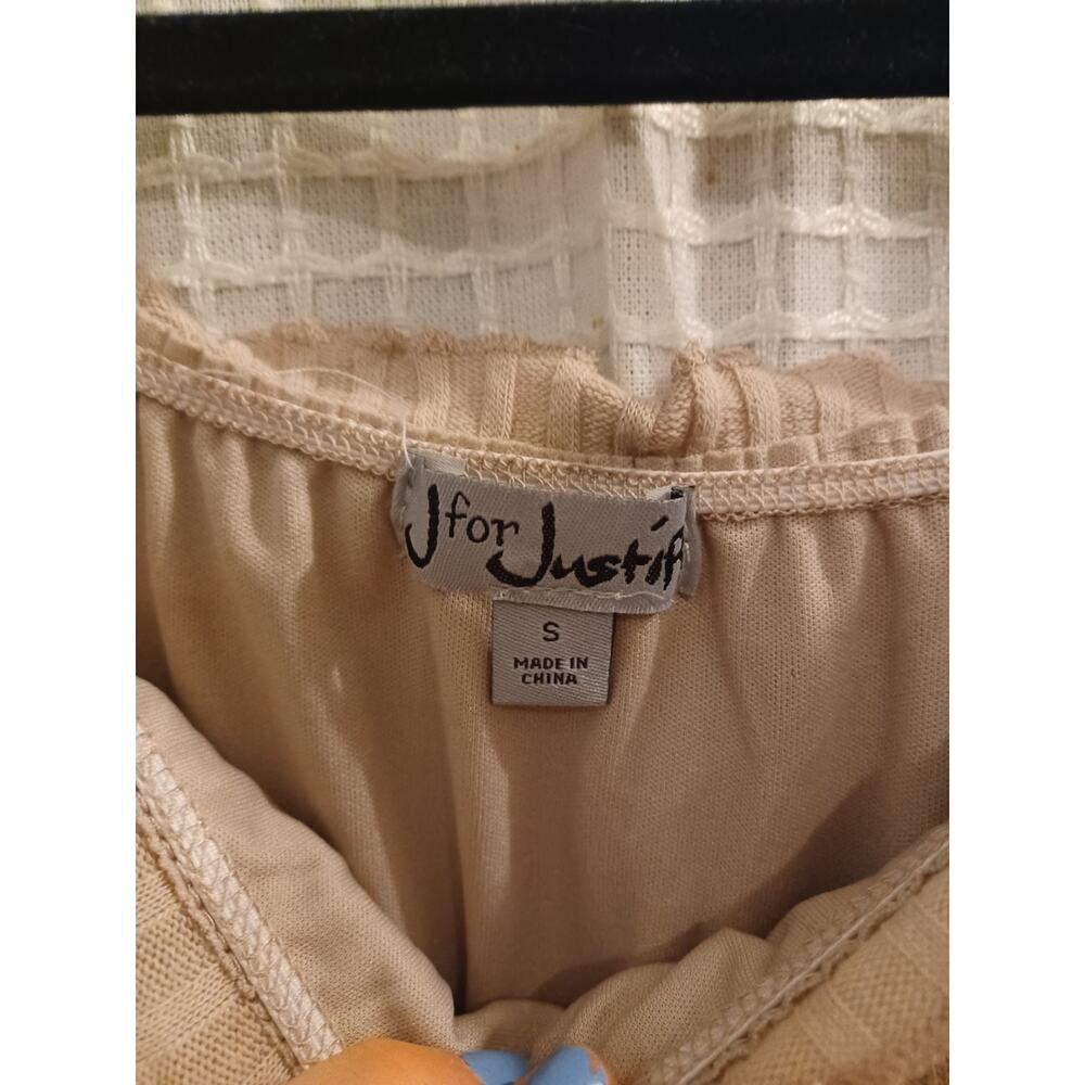 J for Justify Beige Ribbed Button-Front Dress - Picture 3 of 3